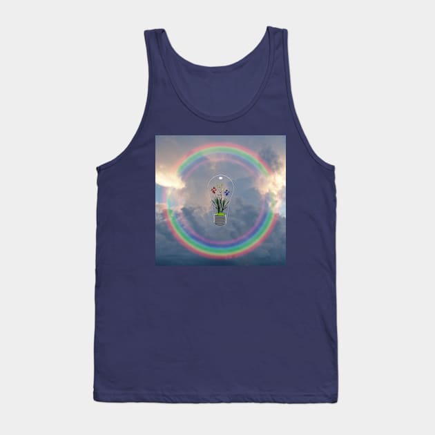 Flower filled light bulb Tank Top by rolffimages